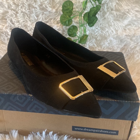 Dream Pairs Shoes - Dream Pairs NWB Black Flats Size 8